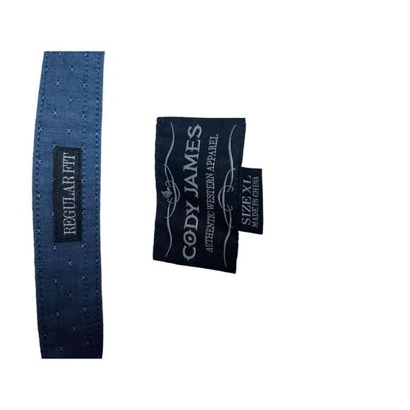 Cody James Men's White Blue Regular Pearl Snap Ikat Button Down Shirt Size XL - Picture 12 of 15